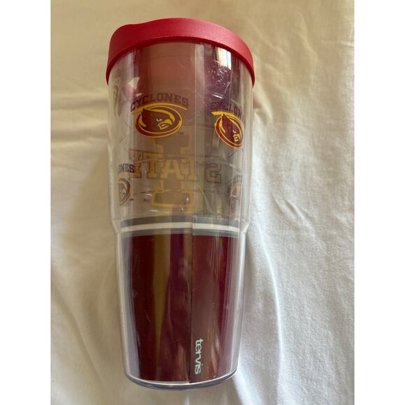 Iowa State University Cyclones Tervis 24 Oz Insulated Tumbler W Red Lid College - Picture 2 of 10